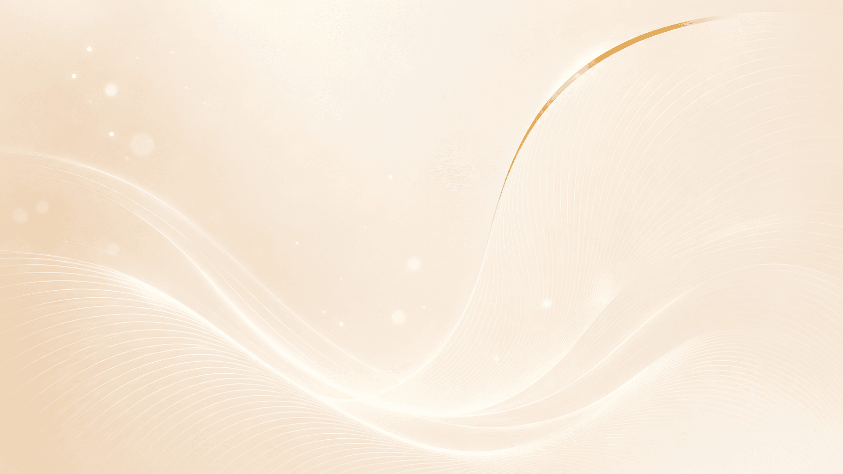 Soft golden arcs and glowing ribbons
